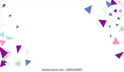 Frame of colored triangles abstract geometric pattern. Can be used as poster, banner, border, background, wallpaper, card, print, web. Vector illustration.