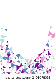 Marco de triángulos coloreados patrón geométrico abstracto. Se puede usar como afiche, banner, borde, fondo, papel pintado, tarjeta, impresión, web. Ilustración vectorial.
