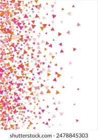 Frame of colored triangles abstract geometric pattern. Can be used as poster, banner, border, background, wallpaper, card, print, web. Vector illustration.