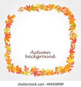 Frame with colorful autumn leaves for Your design.EPS10