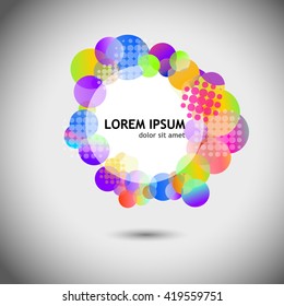 Frame of colorful circles. Vector