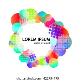 Frame of colorful circles. Vector