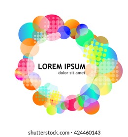 Frame of colorful circles. Vector