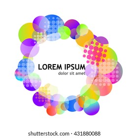 Frame of colorful circles. Vector