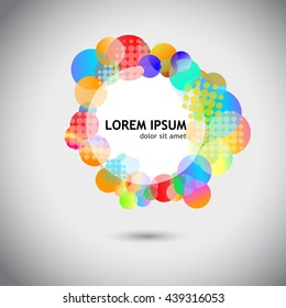 Frame of colorful circles. Vector