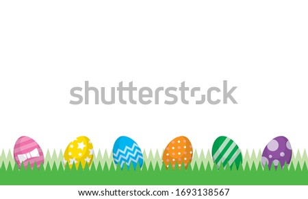 Frame with colorful easter eggs