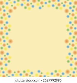Frame of colorful muddy balls. Vector illustration
