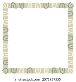 Frame with colorful pattern. Design element for prints, backgrounds, template, web pages and textile pattern.
