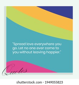 Frame colorful squares with wise quotes