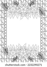 Frame Coloring Pages For Adult And Kids.