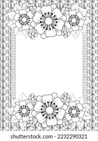 Frame Coloring Pages For Adult And Kids.