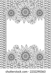 Frame Coloring Pages For Adult And Kids.