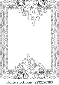 Frame Coloring Pages For Adult And Kids.