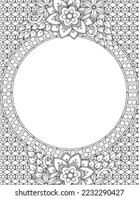 Frame Coloring Pages For Adult And Kids.