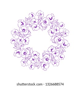 frame coloring violet contour, vector illustration 