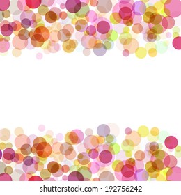 frame with colors bubbles