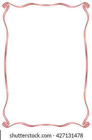 Frame with the colors of the flag of Canada