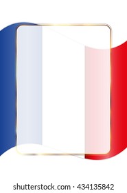 Frame with the colors of the flag of France