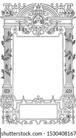 Frame with columns and thorns