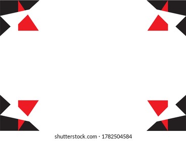 frame combination of three colored triangles