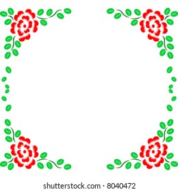 Frame combine by papercut silhouette patterns