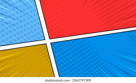 vector de fondo colorido del cómic del marco