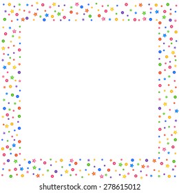 frame of confetti