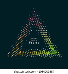  frame with confetti background. Vector illustration.