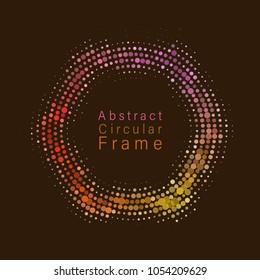  frame with confetti background. Vector illustration.