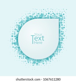  frame with confetti background. Vector illustration.