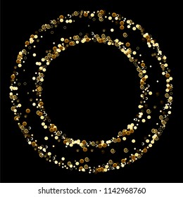 Frame from Confetti circles dots rings spirals. Circle wise scattered circular elements. Abstract Confetti Background  for holiday, decorations, paper packaging, textile design