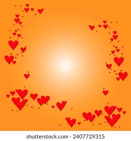frame for congratulations with hearts