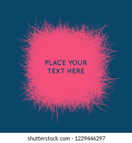 The frame consisting of chaotic lines. 3d abstract vector illustration. Design template with place for text. Modern pattern.