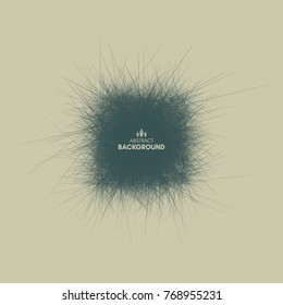 The frame consisting of chaotic lines. 3d abstract vector illustration. Design template with place for text. Modern pattern.