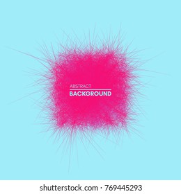 Der Rahmen besteht aus chaotischen Linien. 3D abstrakte Vektorgrafik. Designt eine Vorlage mit Platz für Text. Modernes Muster.