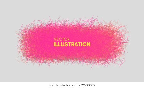 El marco de líneas caóticas. 3d ilustración vectorial abstracta. Plantilla de diseño con lugar para el texto. Patrón moderno.