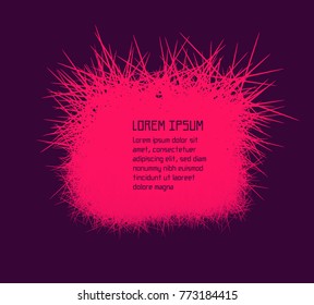 The frame consisting of chaotic lines. 3d abstract vector illustration. Design template with place for text. Modern pattern.