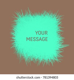 Der Rahmen besteht aus chaotischen Linien. 3D abstrakte Vektorgrafik. Designt eine Vorlage mit Platz für Text. Modernes Muster.