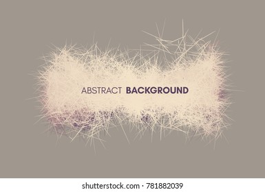 The frame consisting of chaotic lines. 3d abstract vector illustration. Design template with place for text. Modern pattern.