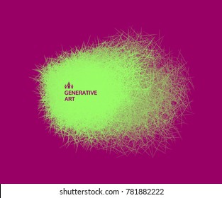 The frame consisting of chaotic lines. 3d abstract vector illustration. Design template with place for text. Modern pattern.