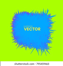 The frame consisting of chaotic lines. 3d abstract vector illustration. Design template with place for text. Modern pattern.