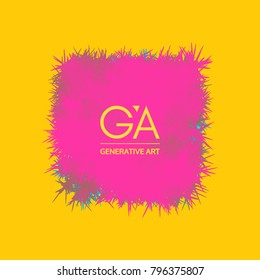 The frame consisting of chaotic lines. 3d abstract vector illustration. Design template with place for text. Modern pattern.