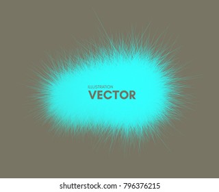 Der Rahmen besteht aus chaotischen Linien. 3D abstrakte Vektorgrafik. Designt eine Vorlage mit Platz für Text. Modernes Muster.