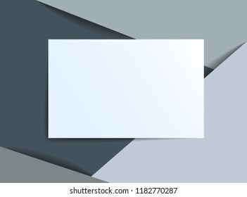 Frame with copy space for text design template, flyer, poster, card, banner, advertising layout, moderate colors and geometric shapes vector modern style paper cut 3d illustration.