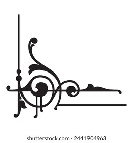  elemento de diseño de esquina de marco. diseño decorativo de esquina. vector de marco eps10.