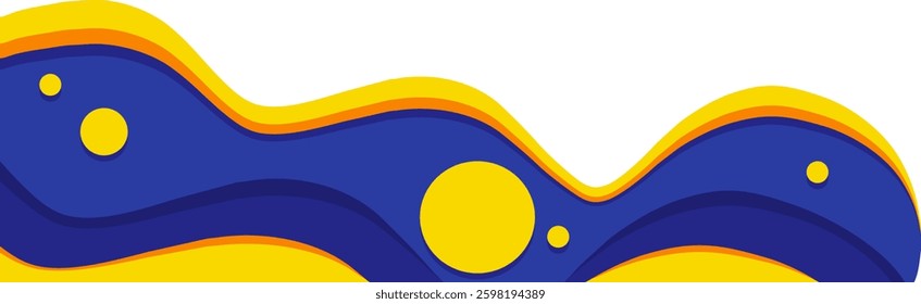 frame corner element vector blue with fluid abstract shapes	
