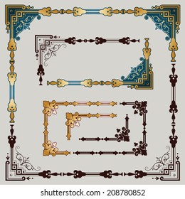 Frame corner elements for decoration and design 