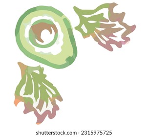 Frame corner with watercolor vegetables. Vector illustration.