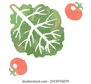 Frame corner with watercolor vegetables. Vector illustration.