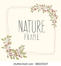 The frame corners of roses. flowers with border. cute border wreath. green leaf floral elements frame. natural border in gentle colors